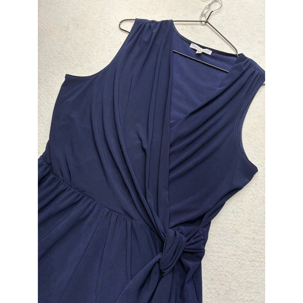 Annalee + Hope Sleeveless Romper Quiet Luxury Wrap Tie Waist XL Navy Blue - Picture 3 of 10